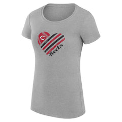 Cincinnati Reds G-III 4Her by Carl Banks Women's Super-Slim Fit Lightweight Heart Graphic T-Shirt for sale