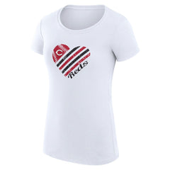 Cincinnati Reds G-III 4Her by Carl Banks Women's Super-Slim Fit Lightweight Heart Graphic T-Shirt for sale