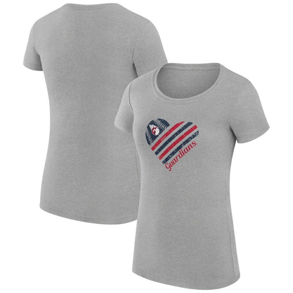 Cleveland Guardians G-III 4Her by Carl Banks Women's Super-Slim Fit Lightweight Heart Graphic T-Shirt Online