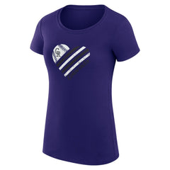 Colorado Rockies G-III 4Her by Carl Banks Women's Super-Slim Fit Lightweight Heart Graphic T-Shirt On Sale