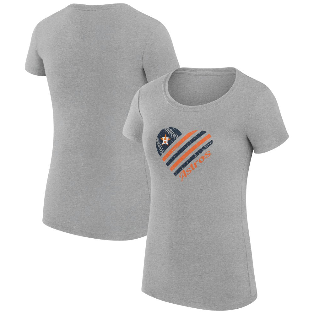 Houston Astros G-III 4Her by Carl Banks Women's Super-Slim Fit Lightweight Heart Graphic T-Shirt Sale