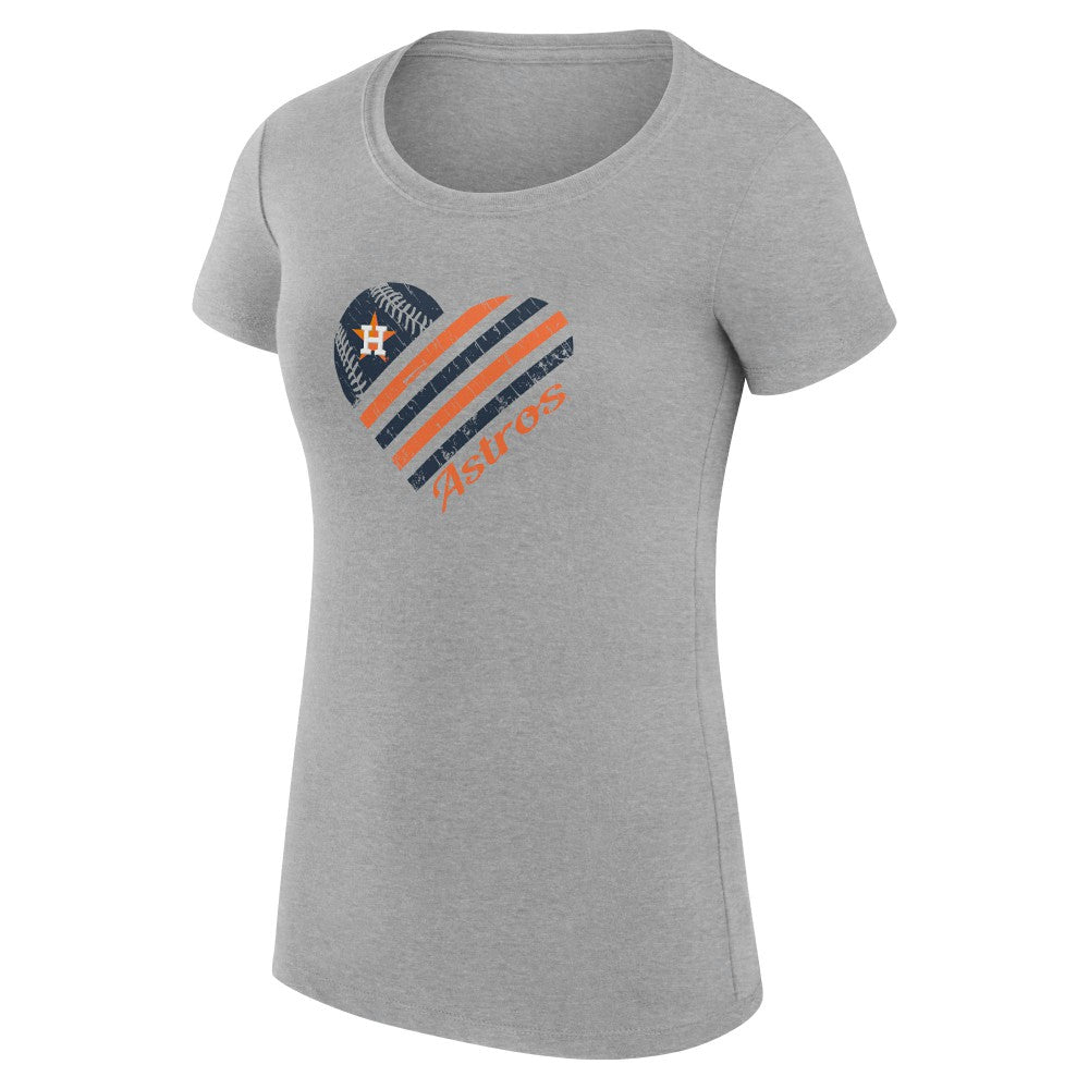 Houston Astros G-III 4Her by Carl Banks Women's Super-Slim Fit Lightweight Heart Graphic T-Shirt Sale