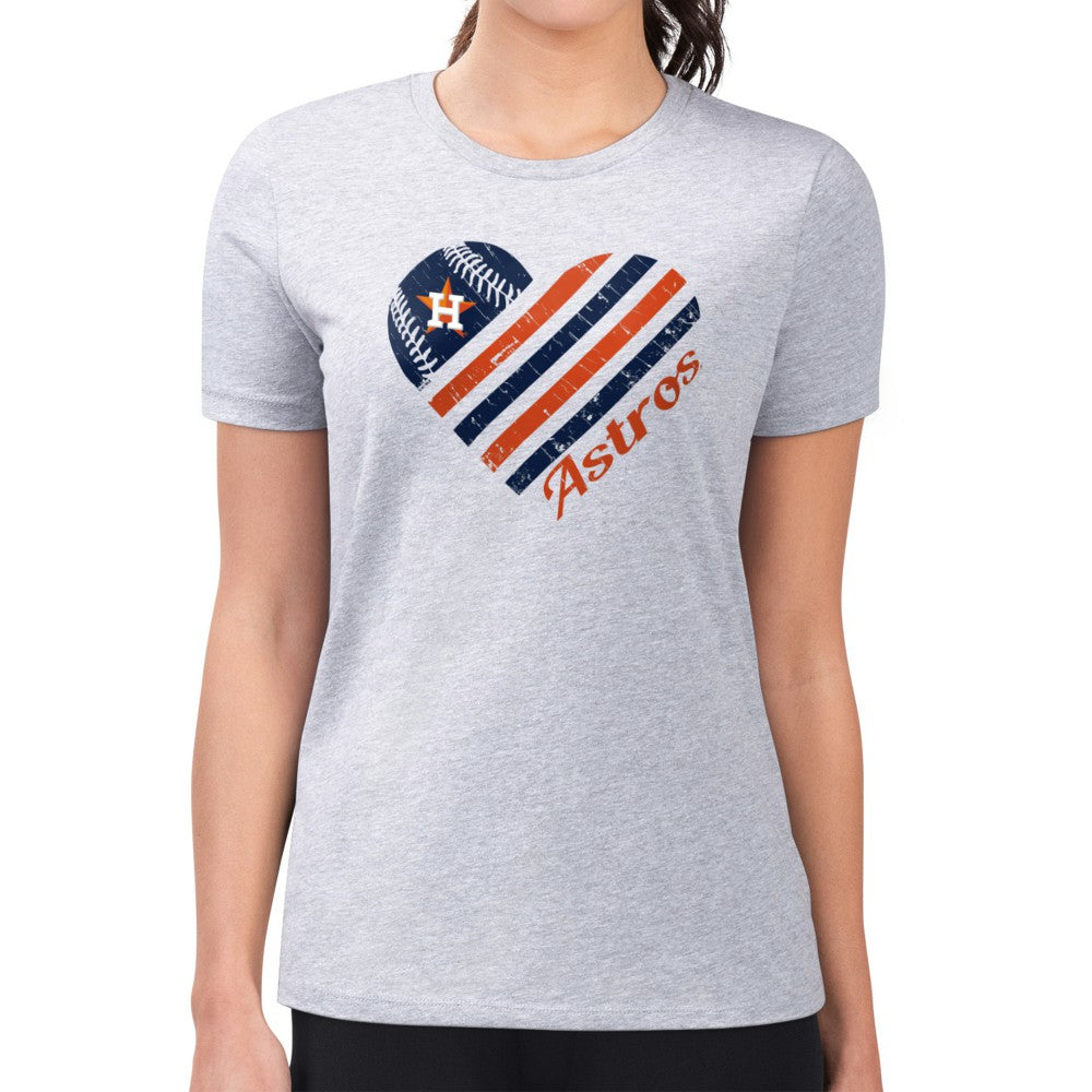 Houston Astros G-III 4Her by Carl Banks Women's Super-Slim Fit Lightweight Heart Graphic T-Shirt Sale