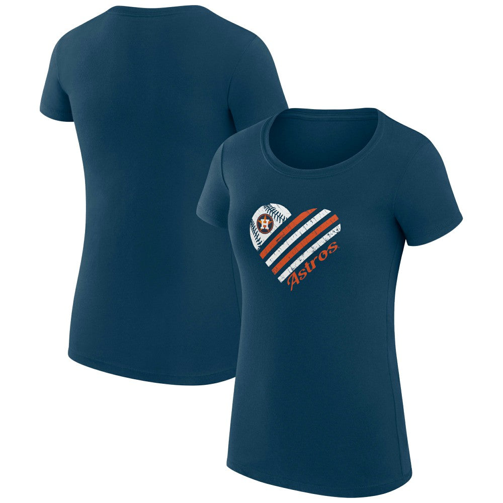 Houston Astros G-III 4Her by Carl Banks Women's Super-Slim Fit Lightweight Heart Graphic T-Shirt On Sale