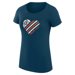 Houston Astros G-III 4Her by Carl Banks Women's Super-Slim Fit Lightweight Heart Graphic T-Shirt On Sale