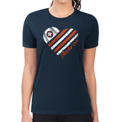 Houston Astros G-III 4Her by Carl Banks Women's Super-Slim Fit Lightweight Heart Graphic T-Shirt On Sale