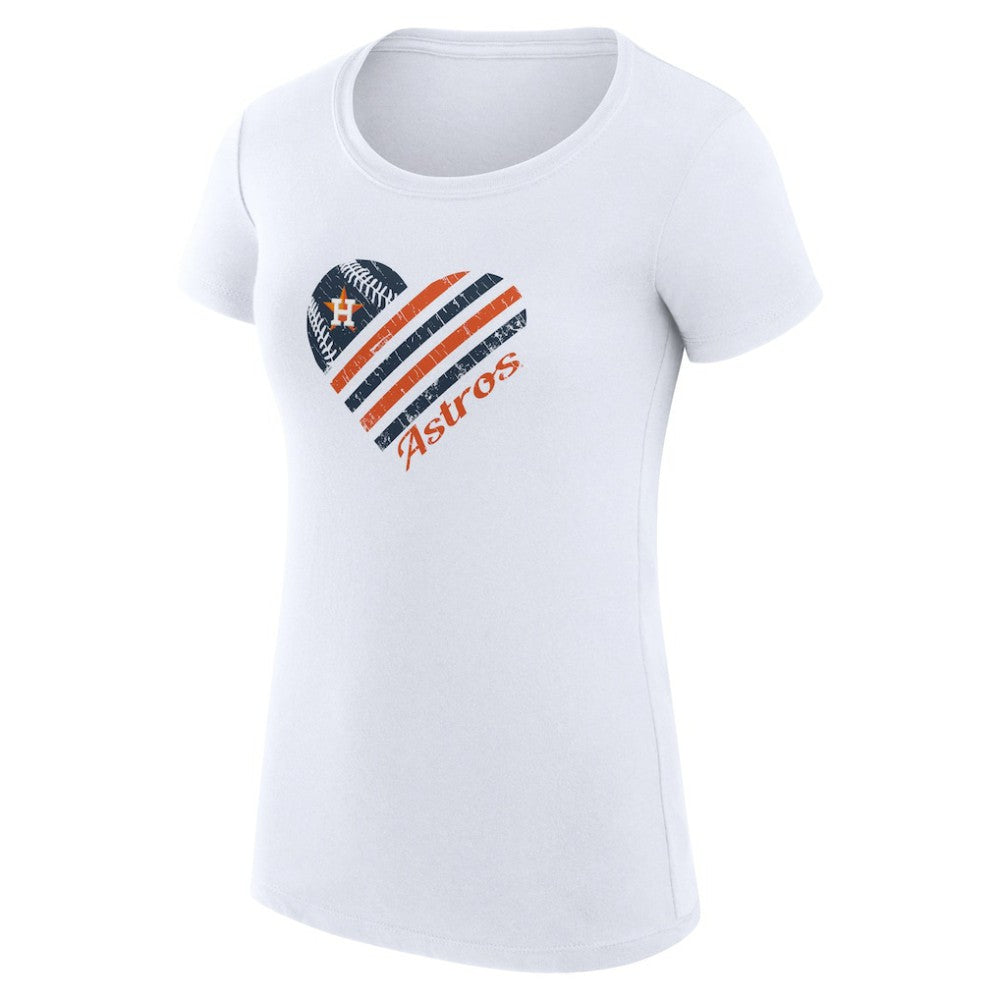 Houston Astros G-III 4Her by Carl Banks Women's Super-Slim Fit Lightweight Heart Graphic T-Shirt for sale