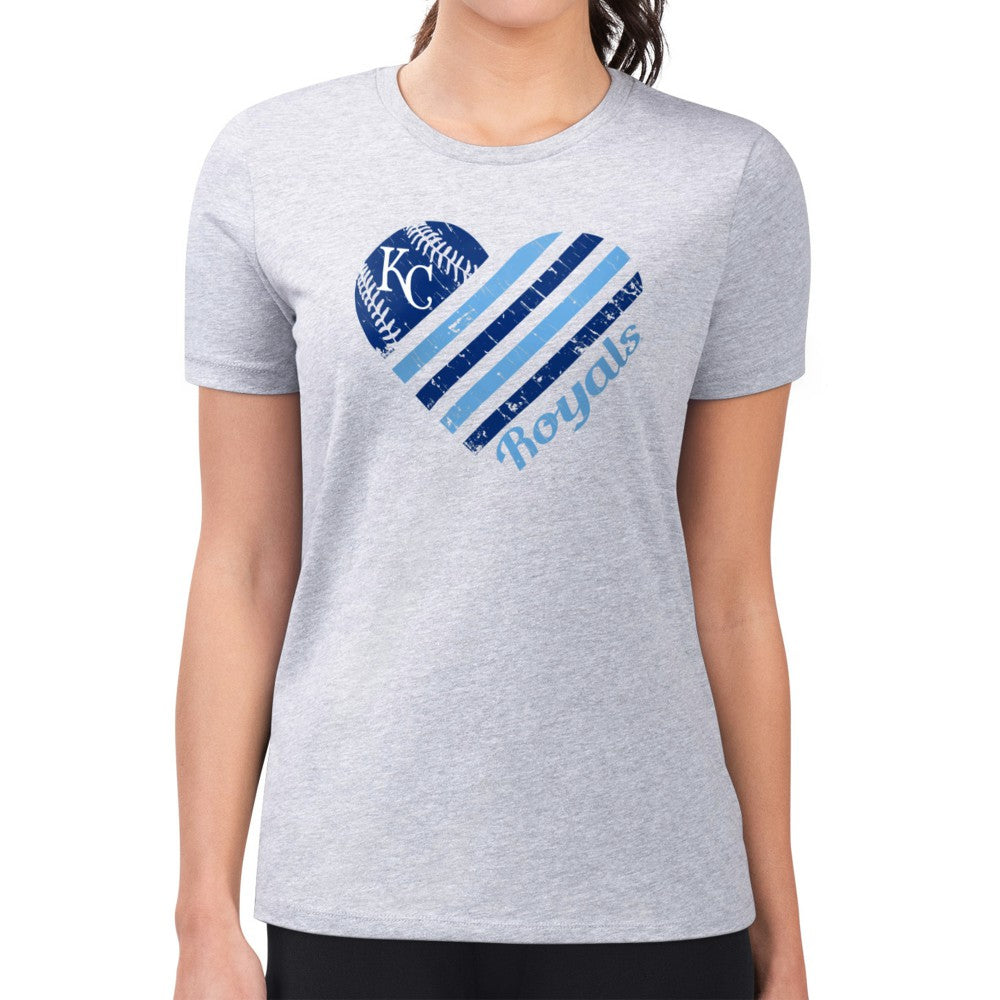 Kansas City Royals G-III 4Her by Carl Banks Women's Super-Slim Fit Lightweight Heart Graphic T-Shirt discount