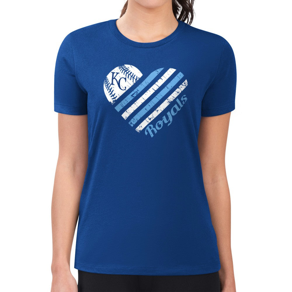 Kansas City Royals G-III 4Her by Carl Banks Women's Super-Slim Fit Lightweight Heart Graphic T-Shirt Online