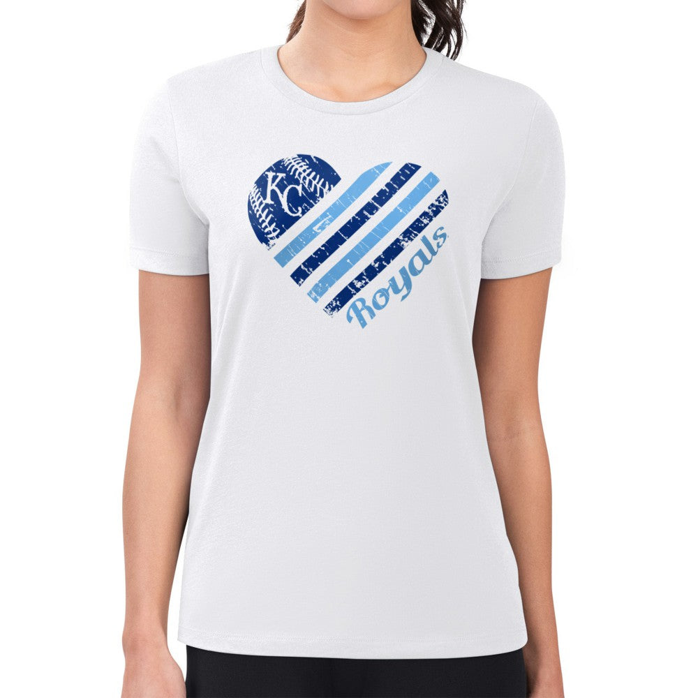 Kansas City Royals G-III 4Her by Carl Banks Women's Super-Slim Fit Lightweight Heart Graphic T-Shirt Near Me