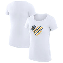 Milwaukee Brewers G-III 4Her by Carl Banks Women's Super-Slim Fit Lightweight Heart Graphic T-Shirt On Sale