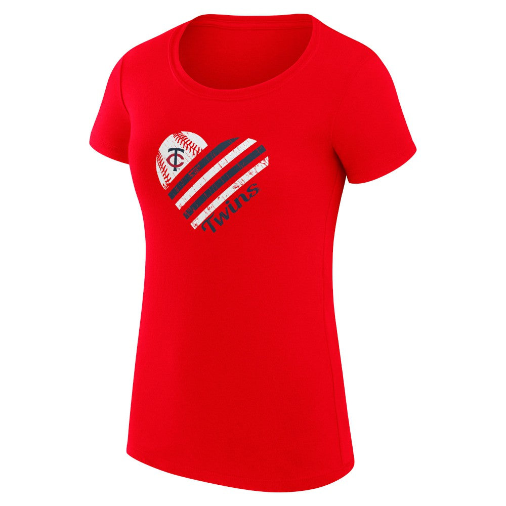 Minnesota Twins G-III 4Her by Carl Banks Women's Super-Slim Fit Lightweight Heart Graphic T-Shirt Online