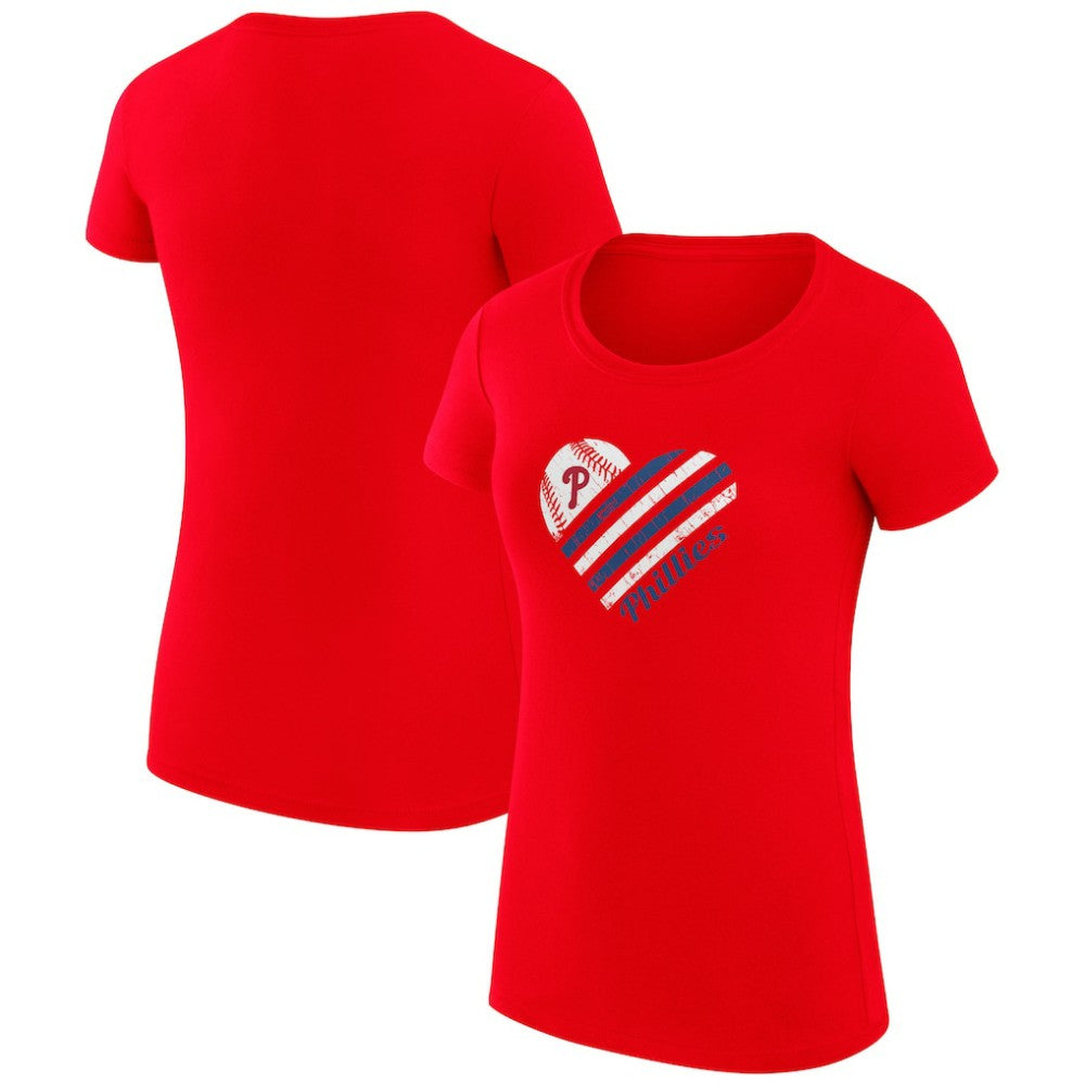 Philadelphia Phillies G-III 4Her by Carl Banks Women's Super-Slim Fit Lightweight Heart Graphic T-Shirt Near Me