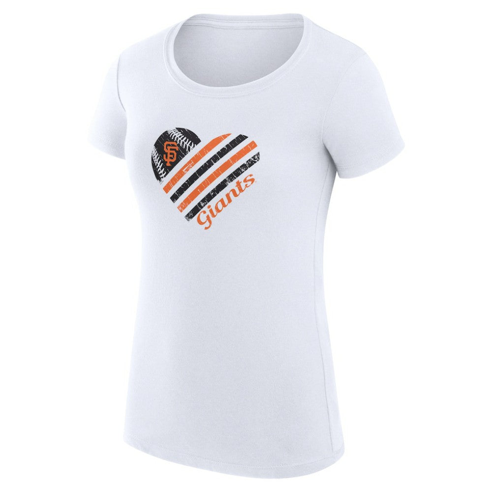 San Francisco Giants G-III 4Her by Carl Banks Women's Super-Slim Fit Lightweight Heart Graphic T-Shirt Lifestyle