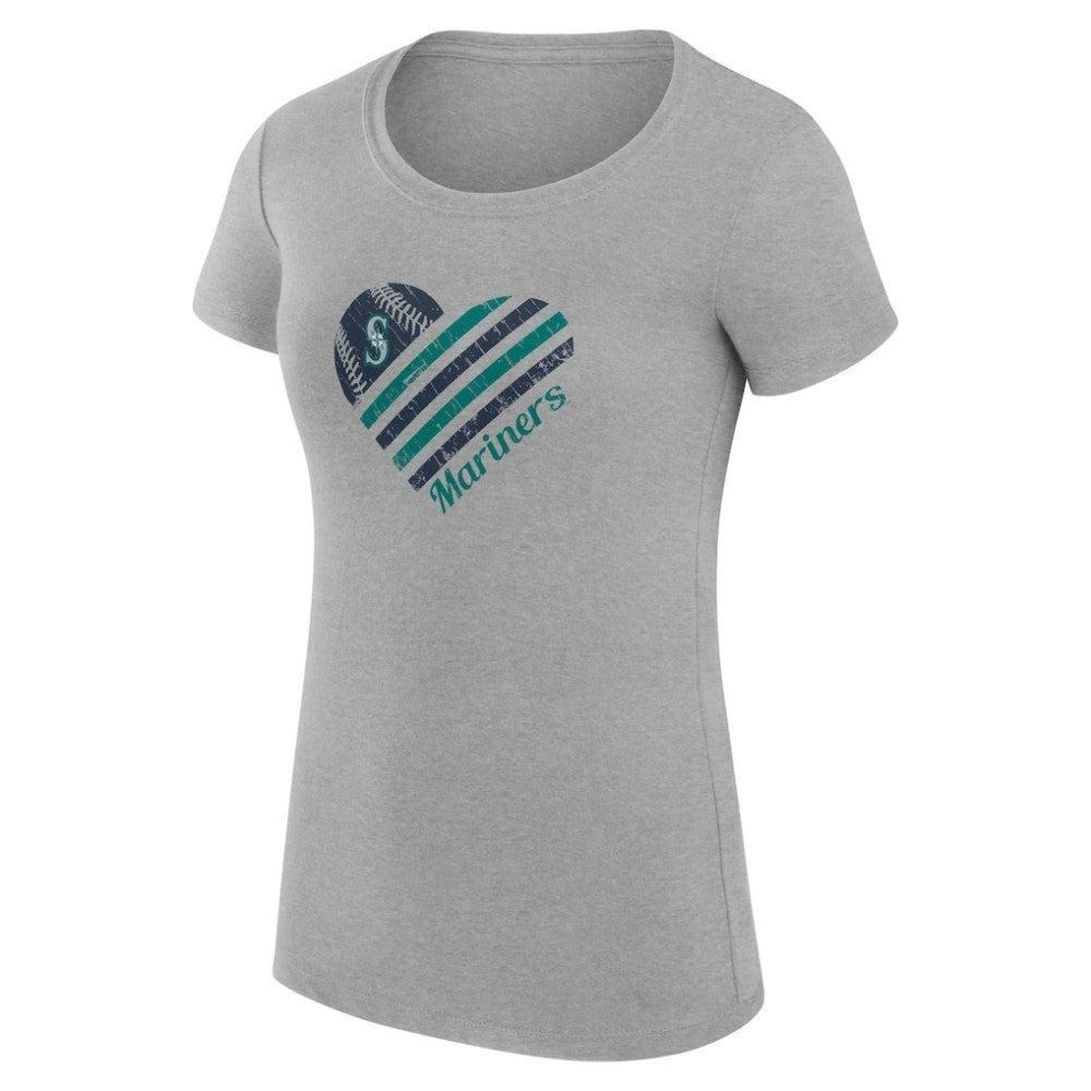 Seattle Mariners G-III 4Her by Carl Banks Women's Super-Slim Fit Lightweight Heart Graphic T-Shirt Online