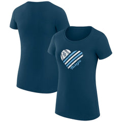 Tampa Bay Rays G-III 4Her by Carl Banks Women's Super-Slim Fit Lightweight Heart Graphic T-Shirt Near Me