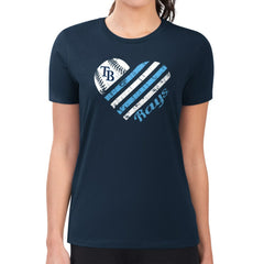 Tampa Bay Rays G-III 4Her by Carl Banks Women's Super-Slim Fit Lightweight Heart Graphic T-Shirt Near Me