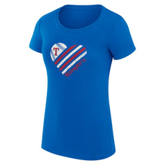 Texas Rangers G-III 4Her by Carl Banks Women's Super-Slim Fit Lightweight Heart Graphic T-Shirt Near Me