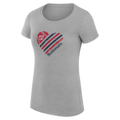Washington Nationals G-III 4Her by Carl Banks Women's Super-Slim Fit Lightweight Heart Graphic T-Shirt discount