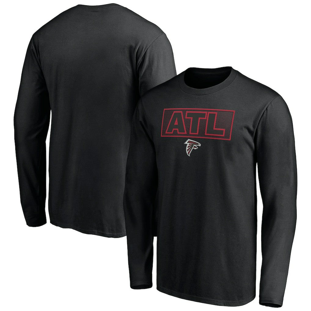 Atlanta Falcons Squad Throwbacks Long Sleeve T-Shirt Black - NFL
