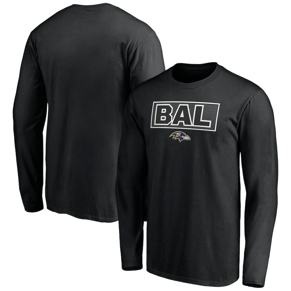 Baltimore Ravens Squad Throwbacks Long Sleeve T-Shirt Black - NFL