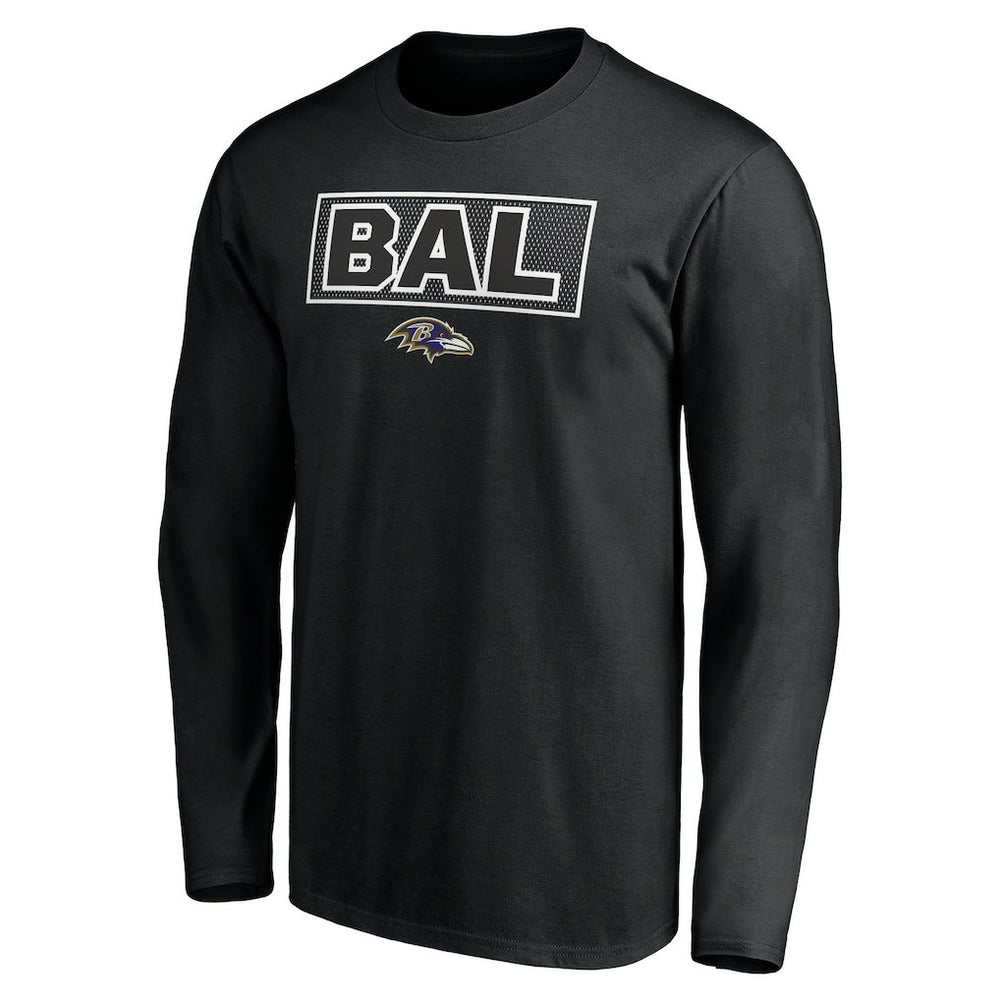 Baltimore Ravens Squad Throwbacks Long Sleeve T-Shirt Black - NFL