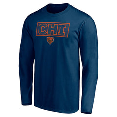 Chicago Bears Squad Throwbacks Long Sleeve T-Shirt Navy - NFL