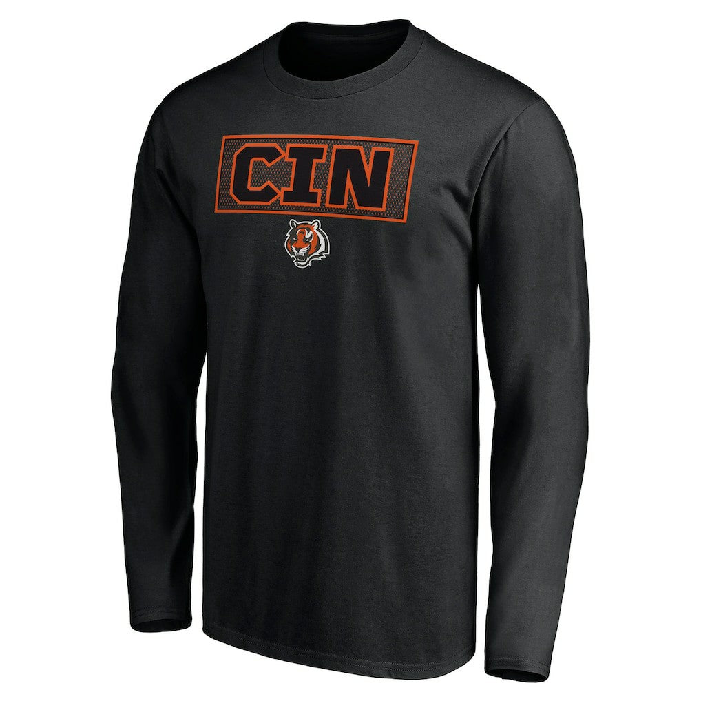 Cincinnati Bengals Squad Throwbacks Long Sleeve T-Shirt Black - NFL