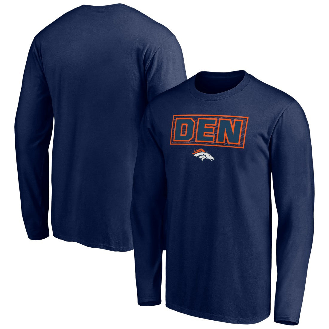 Denver Broncos Squad Throwbacks Long Sleeve T-Shirt Navy - NFL
