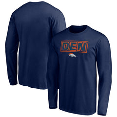 Denver Broncos Squad Throwbacks Long Sleeve T-Shirt Navy - NFL