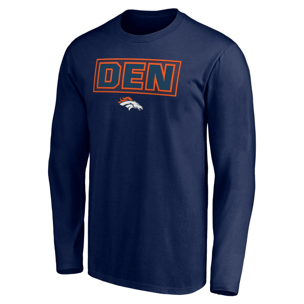 Denver Broncos Squad Throwbacks Long Sleeve T-Shirt Navy - NFL