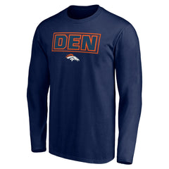 Denver Broncos Squad Throwbacks Long Sleeve T-Shirt Navy - NFL