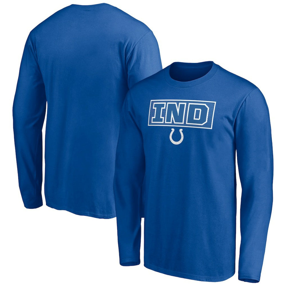 Indianapolis Colts Squad Throwbacks Long Sleeve T-Shirt Royal - NFL