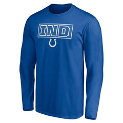 Indianapolis Colts Squad Throwbacks Long Sleeve T-Shirt Royal - NFL