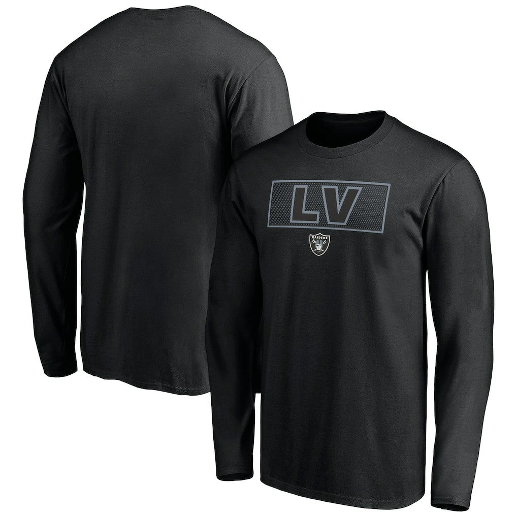 Las Vegas Raiders Squad Throwbacks Long Sleeve T-Shirt Black - NFL