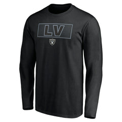 Las Vegas Raiders Squad Throwbacks Long Sleeve T-Shirt Black - NFL