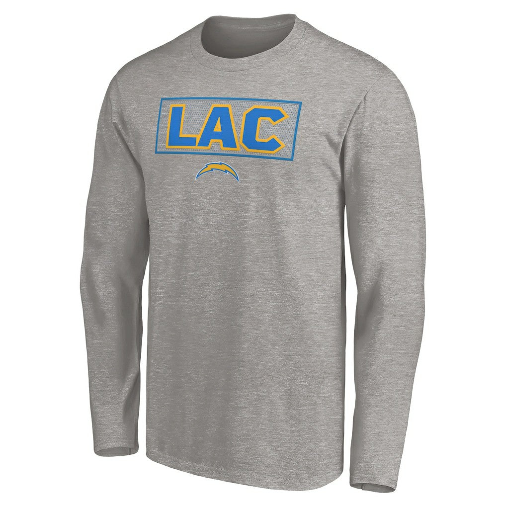 Los Angeles Chargers Squad Throwbacks Long Sleeve T-Shirt Heather Gray - NFL