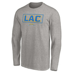 Los Angeles Chargers Squad Throwbacks Long Sleeve T-Shirt Heather Gray - NFL