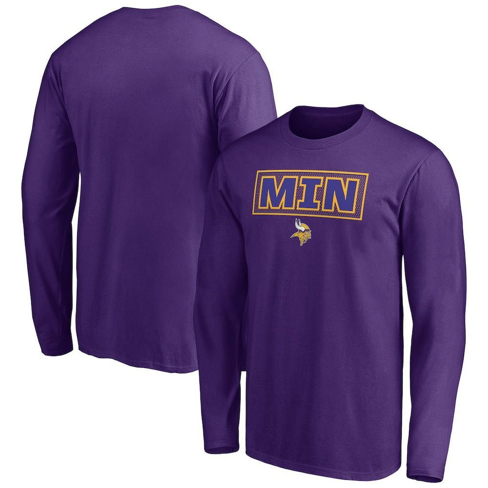 Minnesota Vikings Squad Throwbacks Long Sleeve T-Shirt Purple - NFL