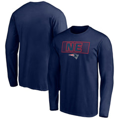 New England Patriots Squad Throwbacks Long Sleeve T-Shirt Navy - NFL