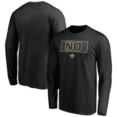 New Orleans Saints Squad Throwbacks Long Sleeve T-Shirt Black - NFL