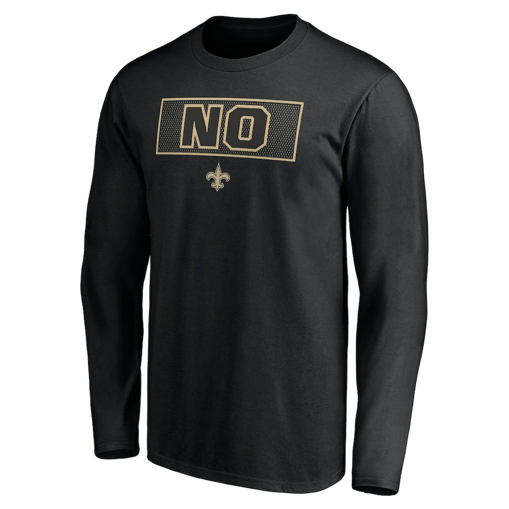 New Orleans Saints Squad Throwbacks Long Sleeve T-Shirt Black - NFL