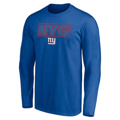 New York Giants Squad Throwbacks Long Sleeve T-Shirt Royal - NFL