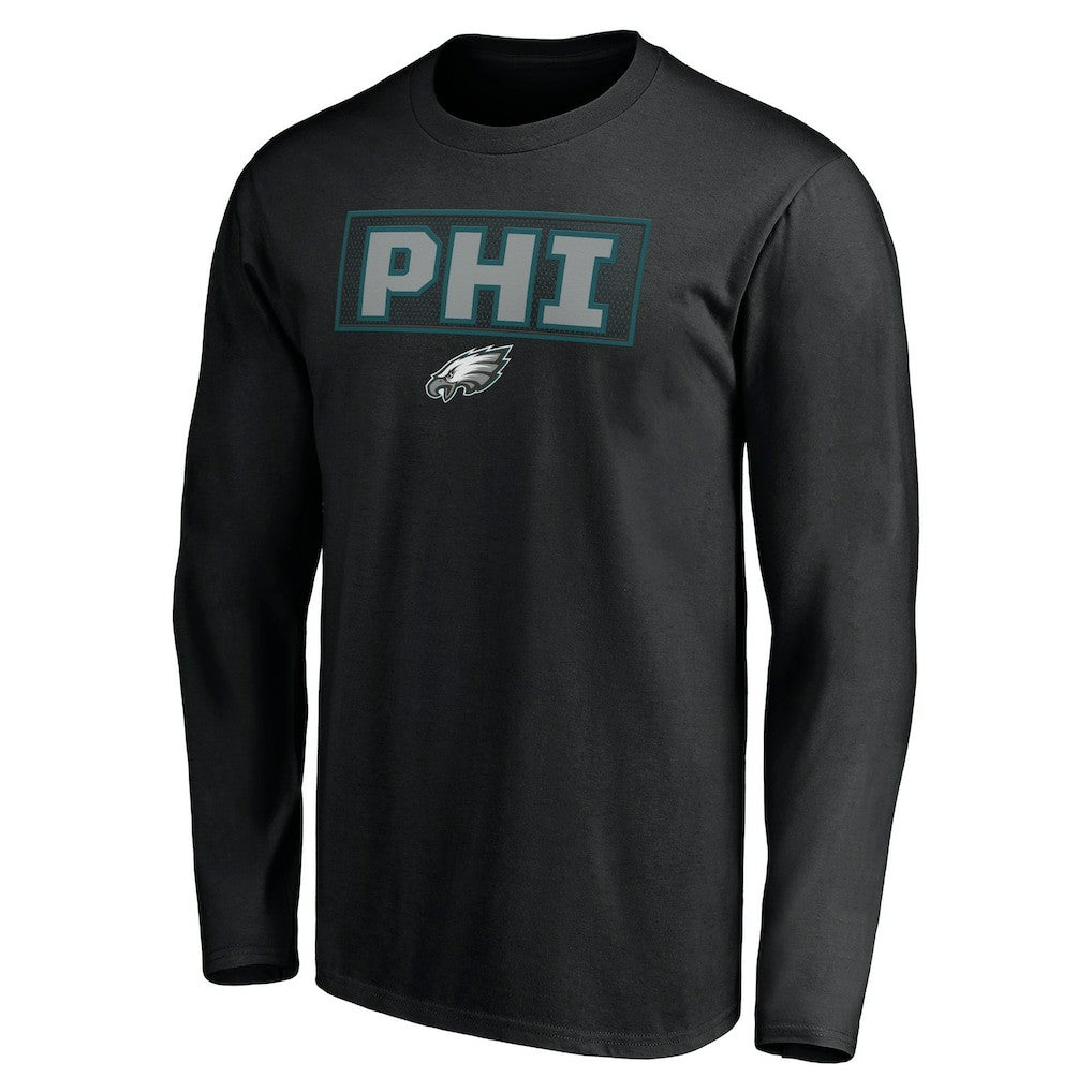 Philadelphia Eagles Squad Throwbacks Long Sleeve T-Shirt Black - NFL