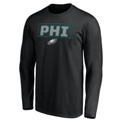 Philadelphia Eagles Squad Throwbacks Long Sleeve T-Shirt Black - NFL