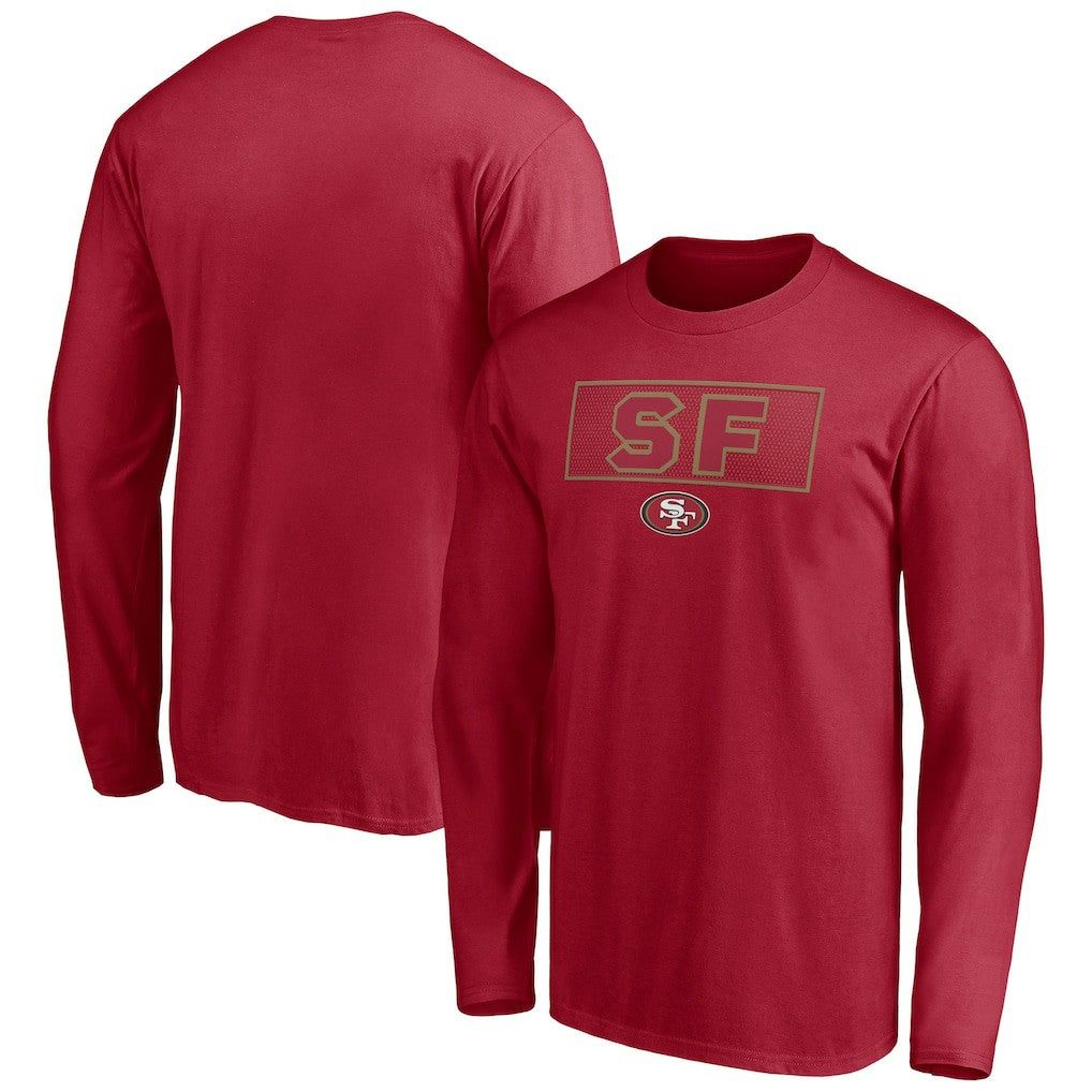 San Francisco 49ers Squad Throwbacks Long Sleeve T-Shirt Scarlet - NFL
