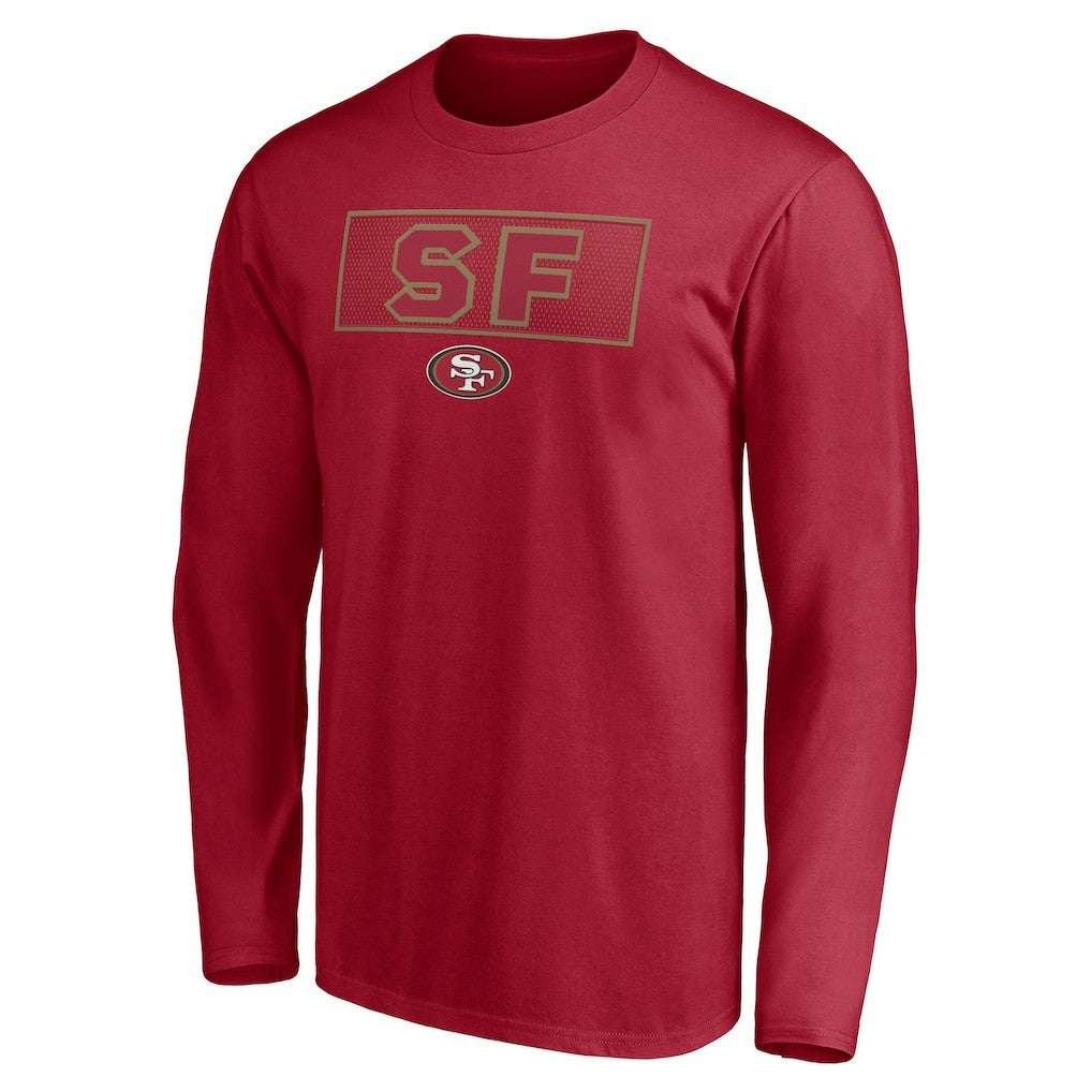 San Francisco 49ers Squad Throwbacks Long Sleeve T-Shirt Scarlet - NFL