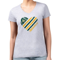 Athletics G-III 4Her by Carl Banks Women's Super-Slim Fit Lightweight Heart V-Neck T-Shirt Sale