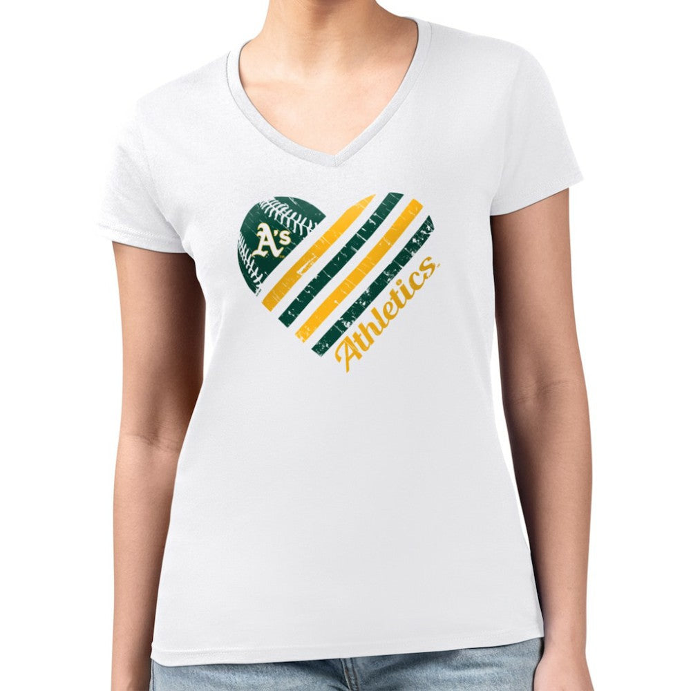 Athletics G-III 4Her by Carl Banks Women's Super-Slim Fit Lightweight Heart V-Neck T-Shirt Online