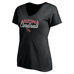 Arizona Cardinals Women's Depth Chart V-Neck T-Shirt Black - NFL